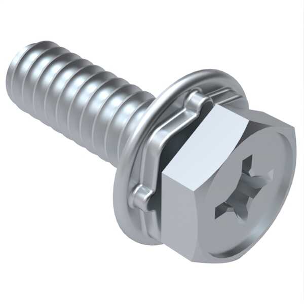 Hardware Specialty M3 X 8mm L, Phillips, Indented Hex Head SEMS Machine Screw, Square Cone