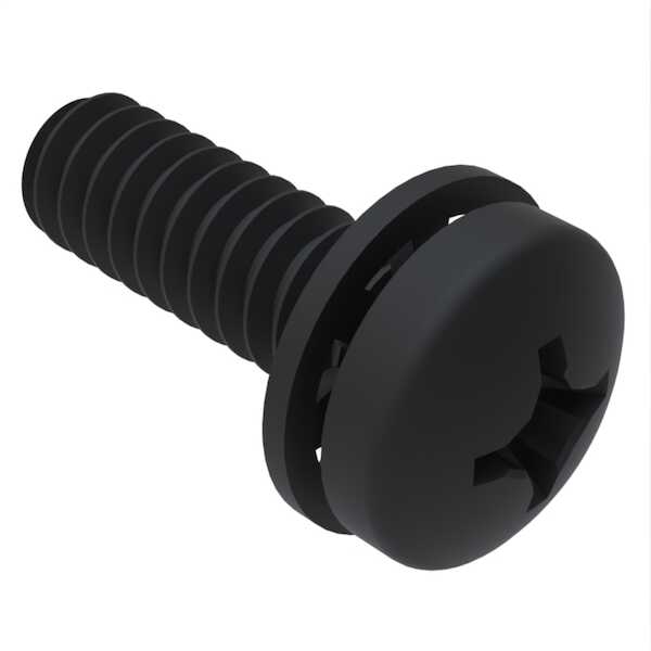 Hardware specialty m5 x 12mm l phillips pan head sems machine
