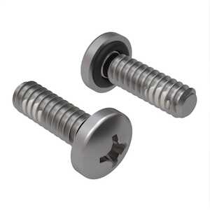 Zago 8-32 X 3/4" L, Phillips, Pan Head Sealing Screw, Stainless Steel, Buna O-Ring, Nylon Patch