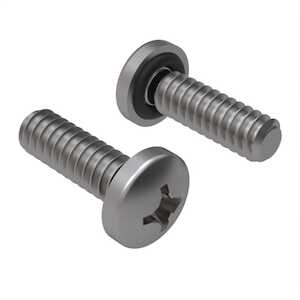 Zago M4 X 8mm L, Phillips, Pan Head Plus Sized Sealing Screw, Stainless Steel, Neoprene O-Ring