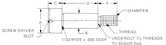 RAF 1/4" X 1" L Precision Slotted Shoulder Screw, Stainless Steel.