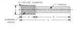 RAF 1/4"-20 Stainless Steel Push Type Thumb Screw, 1"L