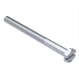 1/4" - 20 X 3" Long, Slotted, Indented Hex Head Machine Screw, Steel, Zinc Clear Trivalent. Specification - ASME B18.6.3