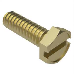 1/4" - 20 X 3/4" Long, Slotted, Indented Hex Head Machine Screw, Steel, Cadmium Yellow CL 2. Specification - ASME B18.6.3