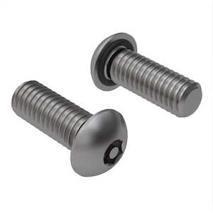 Zago M5 X 60mm L, Tamper Resistant Hex, Button Head Sealing Screw, Stainless Steel, Buna O-Ring