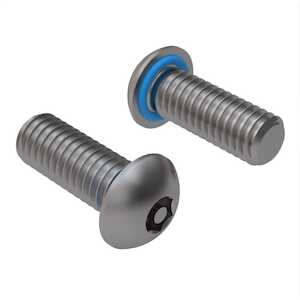 Zago M3 X 6mm L, Tamper Resistant Hex, Button Head Socket Sealing Screw, Stainless Steel, Fluorosilicone O-Ring