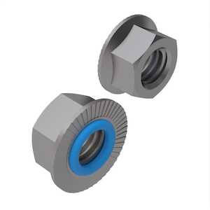 ZAGO M10 Hex Flange Sealing Nut, Stainless Steel, Fluorosilicone O-Ring
