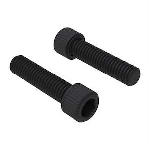 Zago M3 X 12mm L, Oversized, Hex, Socket Cap Sealing Screw, 316 Stainless Steel, Black Oxide, Neoprene O-Ring