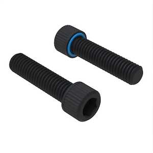 Zago 4-40 X 1/4" L, Hex, Socket Cap Sealing Screw, Stainless Steel, Black Oxide, Fluorosilicone O-Ring
