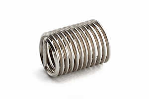 Spiralock, Tanged, Wire Insert, 2-56 Thread Size, 1D, Passivated, Bulk Packaging