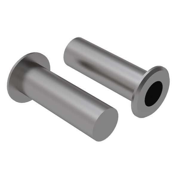 Hardware Specialty Flat Head Blind Rivet Nut, 1032 Thread Size, 1/4