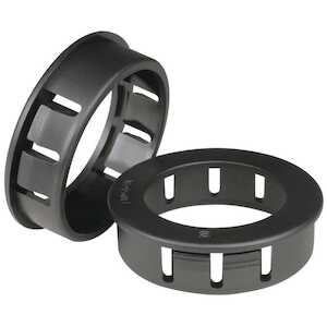 Micro Plastics .187" Standard Bushing, .25" Head Dia, Nylon, Black, 1000/Pack