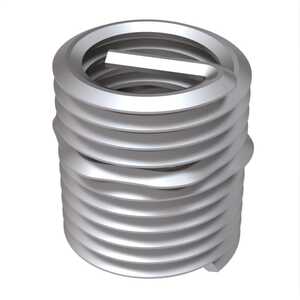 Heli-Coil Tanged Screw Locking Insert, 2-56 X 1 Dia, Inconel X, Silver Plate