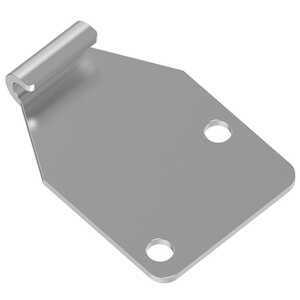 Southco Toggle Style Draw Latch Keeper, Steel, Zinc Plate, Bright Chromate