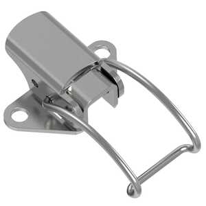 Southco Toggle Style Draw Latch, Small Size, Exposed Mount, Steel, Zinc Plate, Bright Chromate