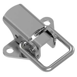 Southco Toggle Style Draw Latch, Small Size, Exposed Mount, Steel, Zinc Plate, Bright Chromate