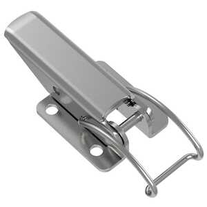 Southco Toggle Style Draw Latch, Medium Size, Exposed Mount, Steel, Zinc Plate, Bright Chromate