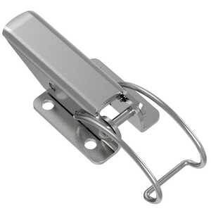 Southco Toggle Style Draw Latch, Medium Size, Exposed Mount, Steel, Zinc Plate, Bright Chromate
