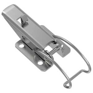 Southco Toggle Style Draw Latch, Medium Size, Exposed Mount, Steel, Zinc Plate, Bright Chromate