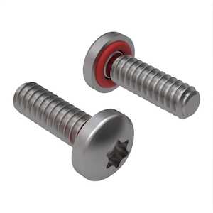 Zago M3 X 4mm L, Torx, Pan Head Sealing Screw, Stainless Steel, Silicone O-Ring