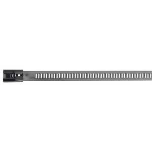 Ty-Rap Multi-Lok 316 Stainless Steel Cable Tie, Black Nylon 11 Coated for High Temperature Applications, Weather/UV Resistant, Length 300mm (11.8"), Tensile Strength 1112 N (250 lbs), 100 Pack