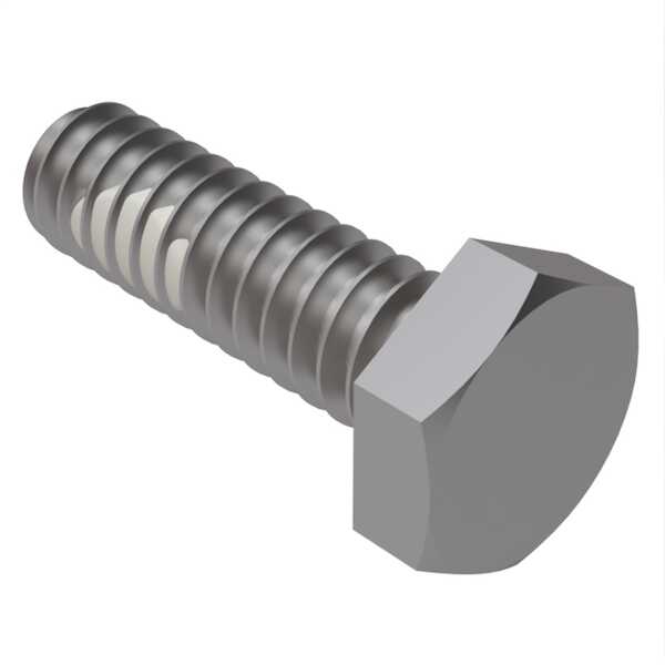 10-Piece 7/16-20x1 Stainless Steel Hex Bolts - UNF Fine Thread Cap Screws