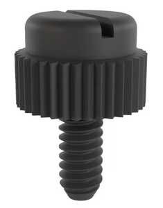 Essentra 10-32 Nylon Plain Thumb Screw, Slotted Drive, 1/2"L