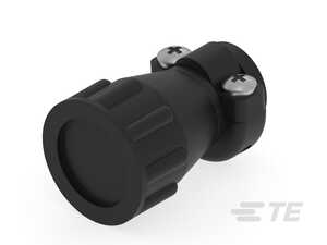 AMP Cable Clamp Kit, Thermoplastic, Black, Connector Shell Size 11, 5/8"-24 Thread Size, W/(2) Self Tapping Steel Zinc Plated 3/8" L Screws