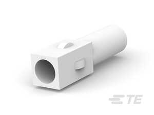 AMP 1 Position Plug Housing, Wire-to-Wire, Free-Hanging, Power & Signal, Nylon, Natural, 1/Package