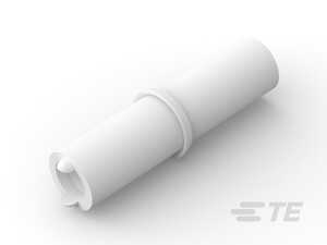 AMP 1 Position Plug Housing, Wire-to-Wire, Free-Hanging, Power & Signal, Nylon, Natural, 1/Package