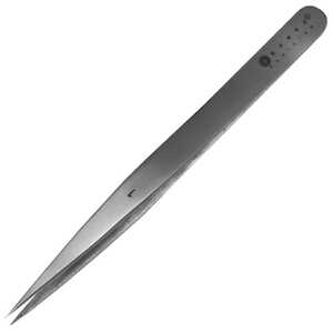 Tronex Economy Tweezers, 410 Stainless Steel, General Purpose, Medium Fine Tip, Style 1