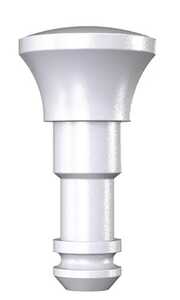 Essentra Snap Latch Rivet - Plunger, Nylon, White, Compatible Panel Thickness Range 2.0 - 4.2 mm, Head Diameter 9.4 mm