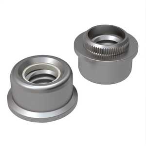 Self-Clinching Nylon Insert Flush Mounting Clinch Nut, 6-32, Stainless Steel, Passivated