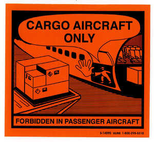 CARGO AIRCRAFT ONLY LABEL