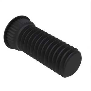 Self-Clinching Flush Head Stud, 6-32 x 0.375" L, Steel, Black Oxide
