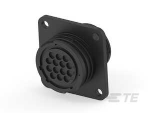 AMP 14 Position Circular Power Connector, Housing, 600 VDC, Wire-to-Wire, Wire & Cable, Receptacle, Reverse Gender, Shell Size 17, Straight, Panel Mount