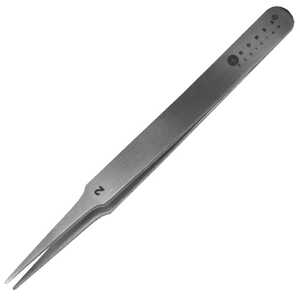 Tronex Economy Tweezers, 410 Stainless Steel, Taper, Medium Fine Tip, Style 2