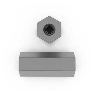RAF 1/4" Hex Aluminum Swage Spacer 1/4"L, .105"L Shank