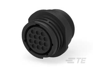 AMP 14 Position Circular Power Connector, Housing, 600 VDC, Wire-to-Wire, Sealable, Wire & Cable, Receptacle, Shell Size 17, Straight, Free-Hanging Cable Mount