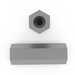 Lyn-tron 1/4" Hex Aluminum Female Standoff, 6-32, 2-1/2"L