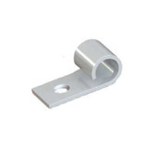Essentra Wire Harness Clamp, Open-Mouth, .83" L, .25" Max Bundle Dia, Nylon, Natural, 1000/Pack