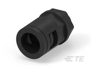TE Connectivity 13 Straight Thru Liquid Tight Conduit Fitting, M12x1.5 Thread, 35.60mm L, Nylon 6, Black