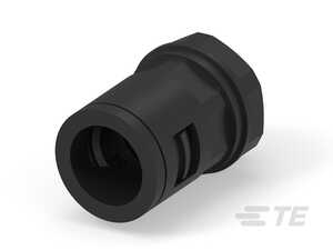 TE Connectivity 15.8 Straight Thru Liquid Tight Conduit Fitting, M16x1.5 Thread, 40.50mm L, Nylon 6, Black