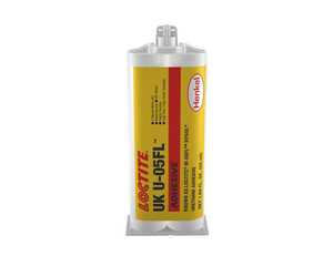 Loctite U-05 FL Polyurethane Adhesive, 50 ml Dual Cartridge, Yellow