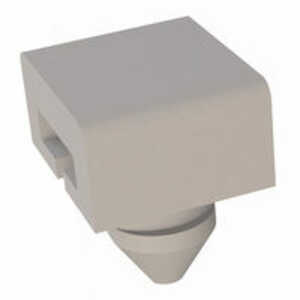 Micro Plastics Push Cable Tie Mount, .38" L, .25" Hole Dia, Nylon, Natural, 1000/Pack