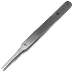 Tronex Economy Tweezers, 410 Stainless Steel, Slight Taper, Blunt Tip, Style 2A