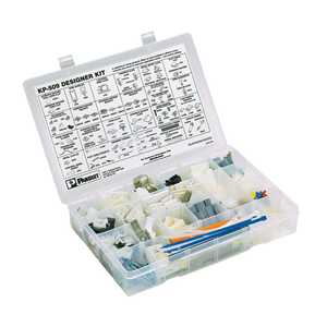 Panduit Cable Tie & Accessory Designer Kit, Plastic & Metal, Natural, Sample Kit