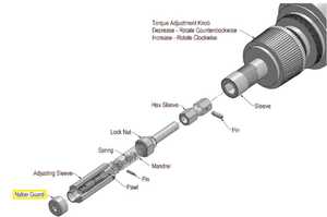 KATO Hex Electric Tool Tangless Adjusting Sleeve Housing, 8-32