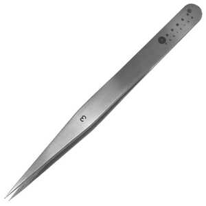 Tronex Economy Tweezers, 410 Stainless Steel, General Purpose, Medium Fine Tip, Style 3