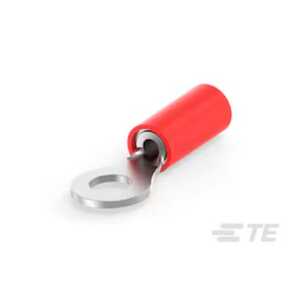 Closed Ring Tongue Terminal, 2 AWG, 1/2 / M12 Stud, Closed Barrel, Straight, Tin Plating, Partially Insulated